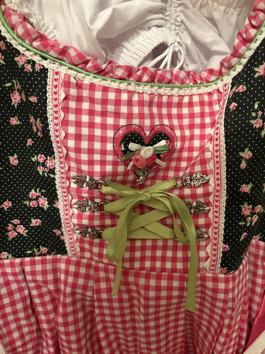 Kleider: Wunderschönes, verspieltes Dirndl pink kariert – Gebraucht aus Zürich von noeggi09 1