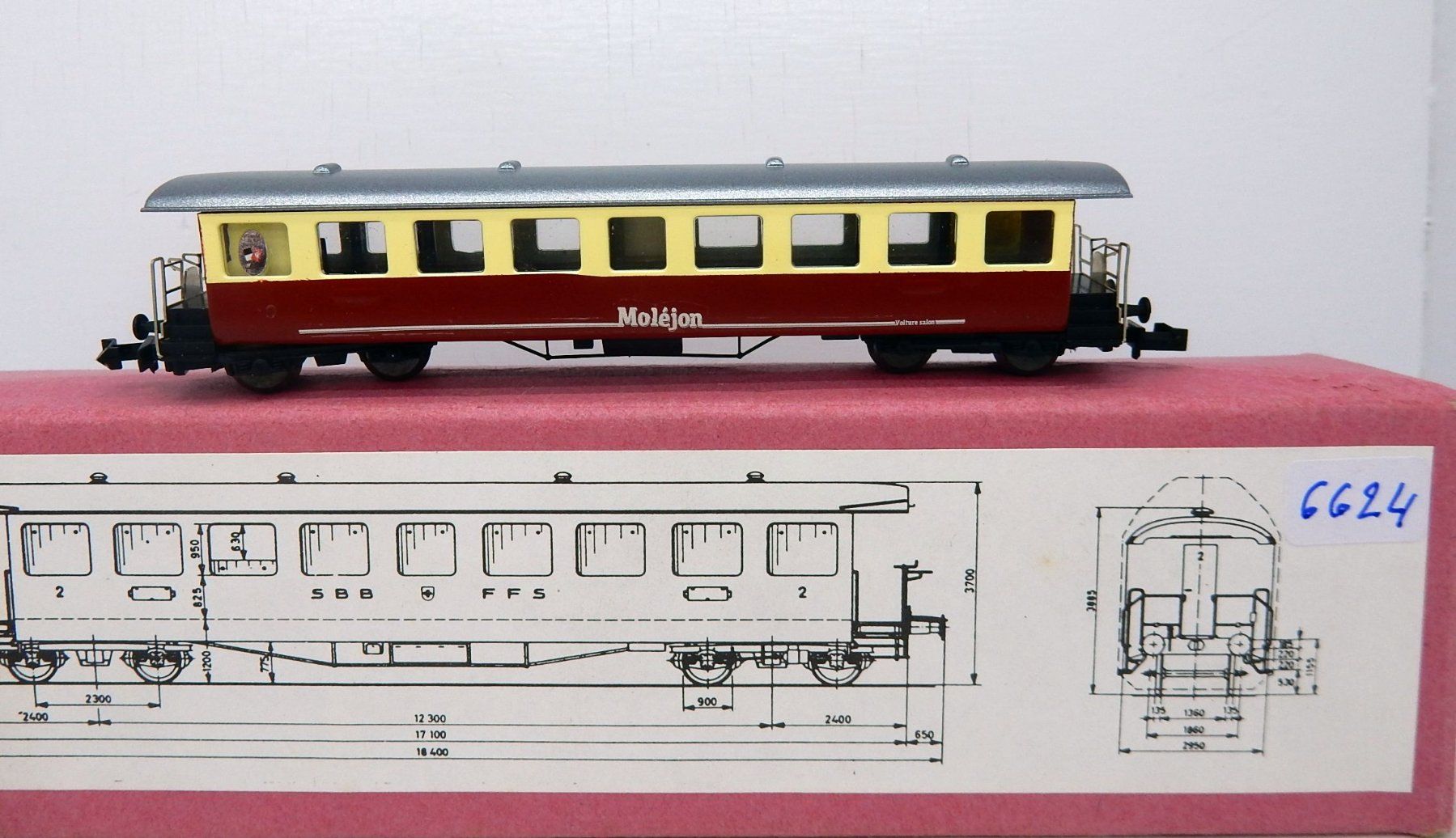 Modellini di ferrovie: N - Base Eriam - TPF - Voiture Salon   "Moléjon" – Usato da Locarno venduto da Gudrun2 2