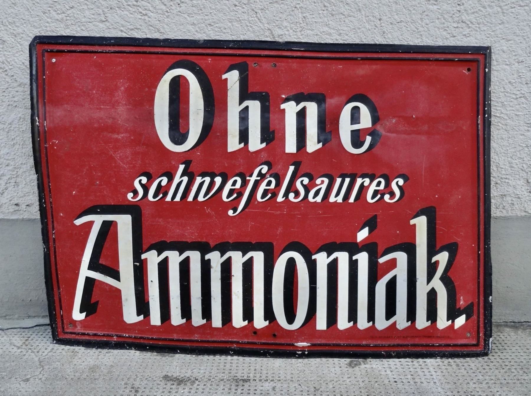 Insegne: ALTES REKLAME BLECHSCHILD AMMONIAK – Usato da Kerzers venduto da djstarsky73