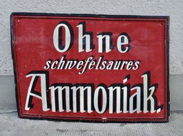 ALTES REKLAME BLECHSCHILD AMMONIAK