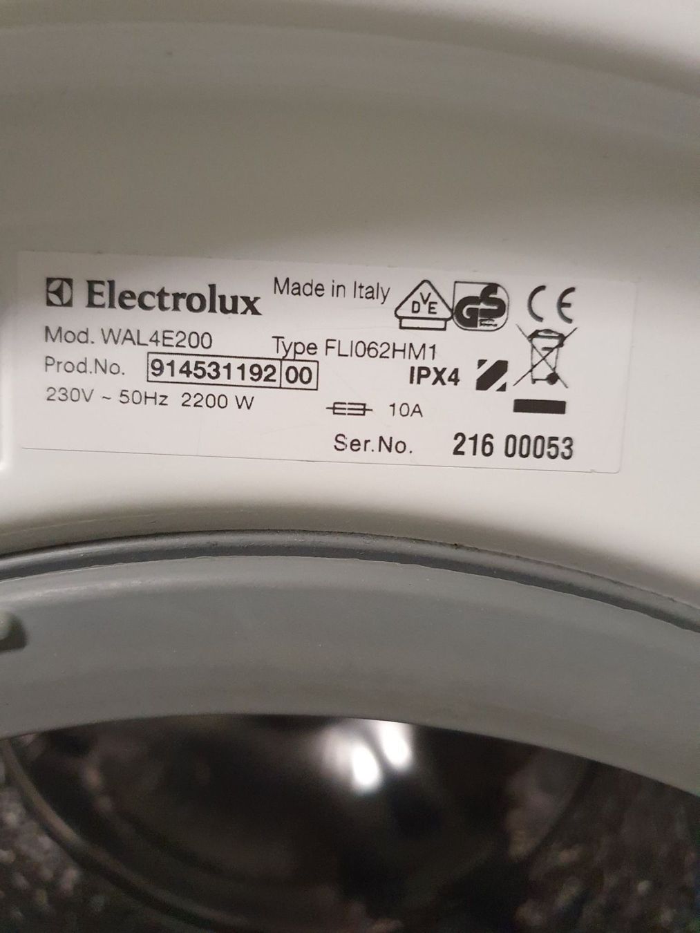 Electrolux Lavatrici: Electrolux Ersatzteile WAL4E200 – Usato da Künten venduto da Rocchi71 2