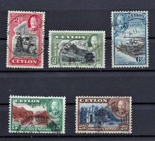 Ceylon, Los von 5 Briefmarken ⊙.