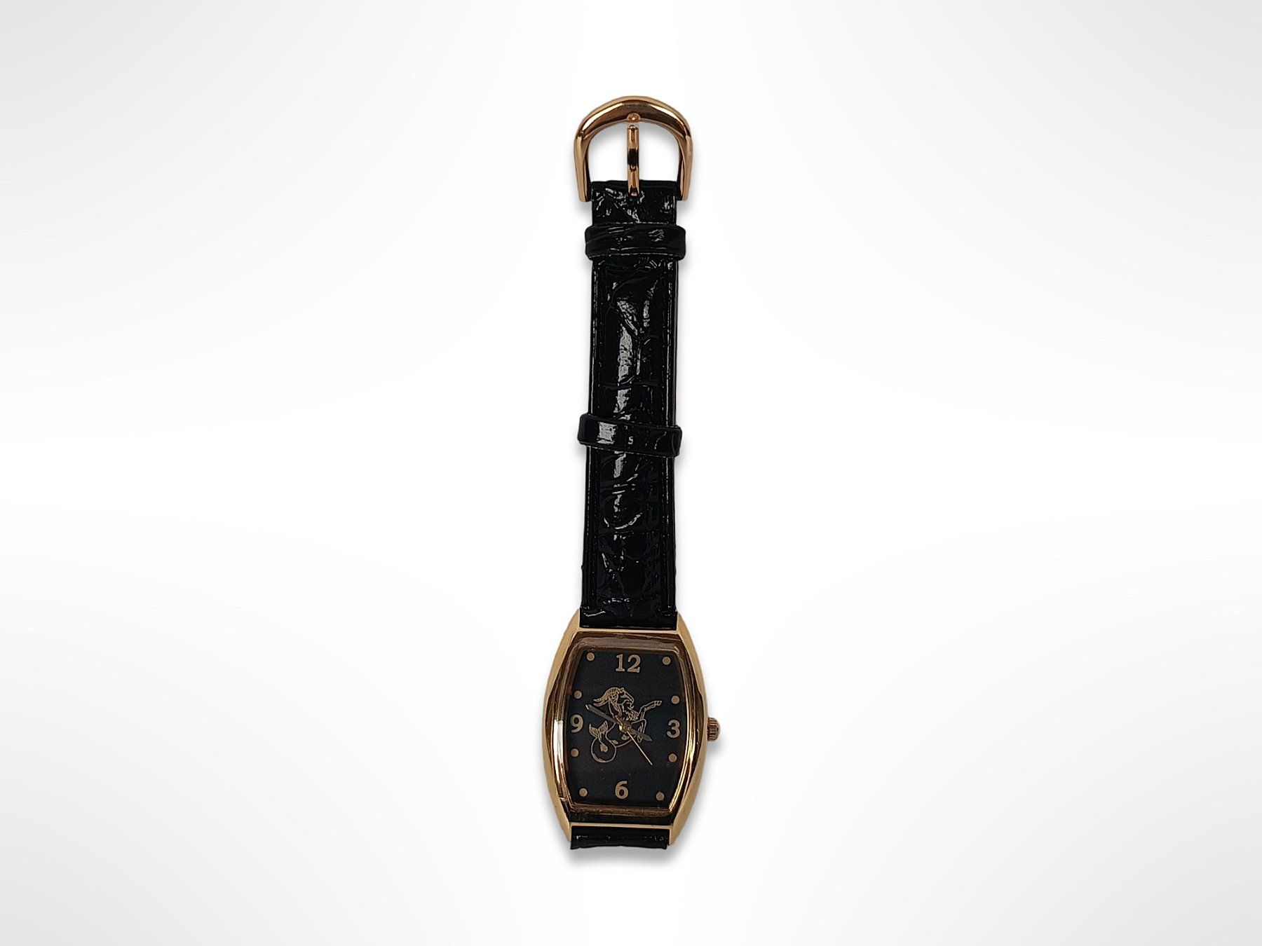 Orologi: Schwarze Armbanduhr mit Steinbock – Usato da Suhr venduto da Restwert_Suhr 6