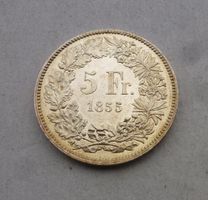 Top ++ 5.- Franken 1855, SF Solothurn