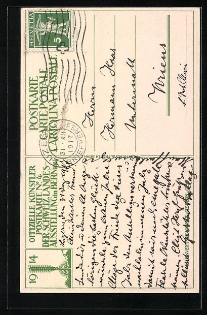 Cartoline postali: A. Tièche: Schweizer Landesausstellung  – Usato da Berlin venduto da bartko-reher 1