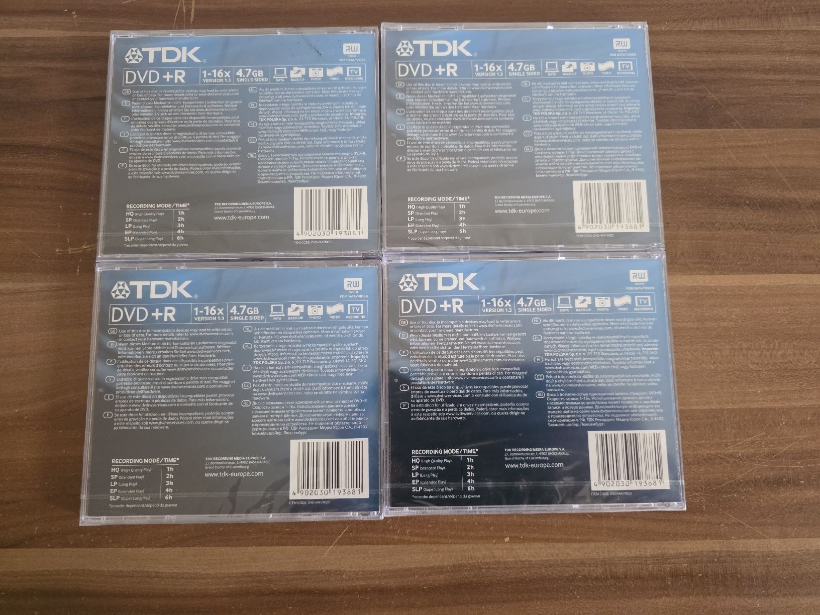 Tutti i DVDs: 4 TDK DVD+R Rohlinge 4.7GB – Nuovo e nell'imballaggio originale da Lyssach venduto da Eddie-Elfie 1