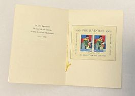 CH Pro Juventute  Briefmarkenheftchen Block 1962