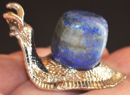 Deko Heilstein L-4673 – Schnecke Lapislazuli – 5,3 x 2,8 cm