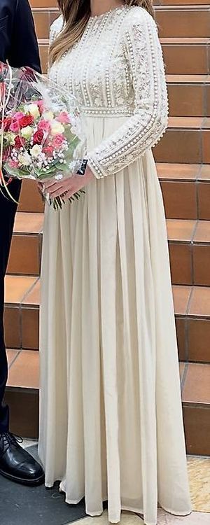 Cremefarbenes Kleid Hochzeit