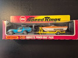 Matchbox Speed Kings K-58 Corvette Power Boat OVP 1975