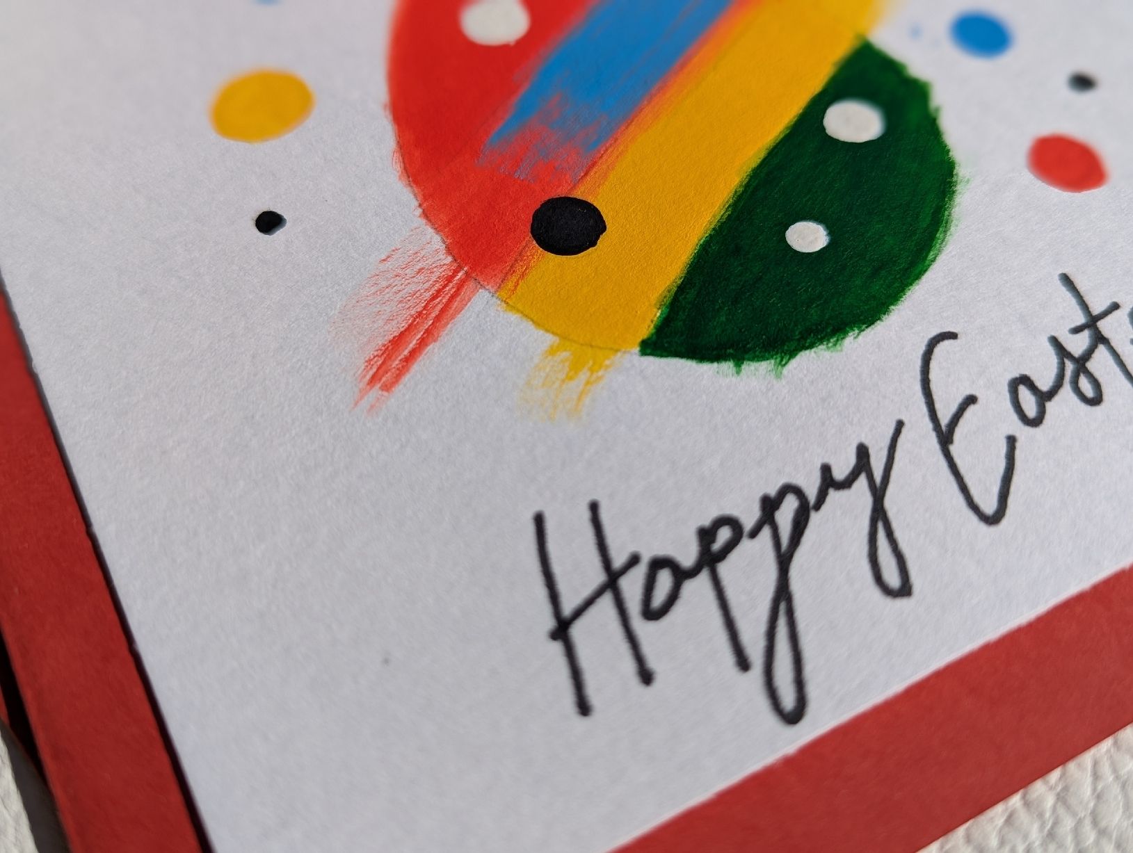 Cartoline: Happy Easter Card - Original Acrylic Painting – Nuovo e nell'imballaggio originale da Winterthur venduto da LaVieColor 2