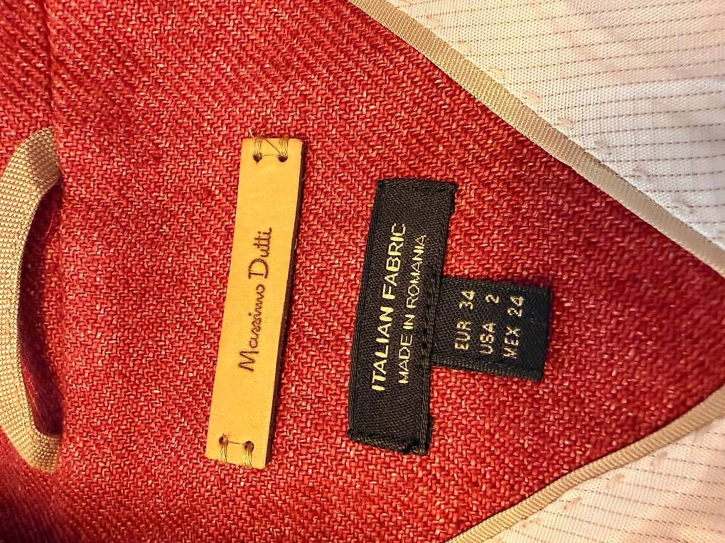 Massimo Dutti Jacken: Massimo Dutti Blazer, Gr. 34, Rot, Sommer Kollektion – Gebraucht aus Galgenen von 20Usa13 1