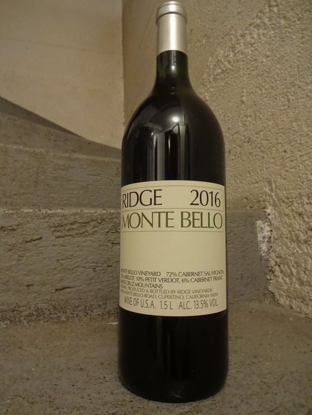Vino: 96+  PP  -  MAGNUM (1,5 lt)  - Ridge "Monte Bello" - 2016 – Nuovo (secondo la descrizione) da Cham venduto da mktreasure 1