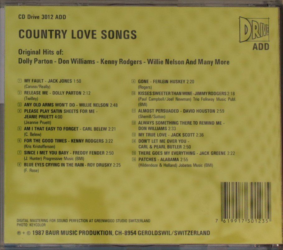 CD: Country Love Songs – Usato da Luzern venduto da CONTENTI 2