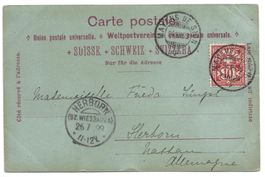 Postkarte 24.VII.99 Mayens de Sion – Herborn (Deutschland)