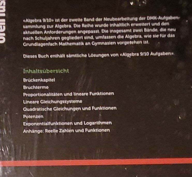 Libri: Algebra 9/10 Ergebnisse – Usato da Zürich venduto da Avd 1