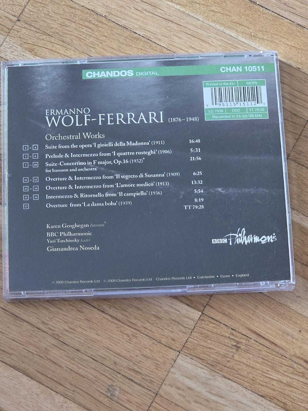CD: CD: Orchestral Works von Wolf-Ferrari – Usato da Aesch BL venduto da immon 1