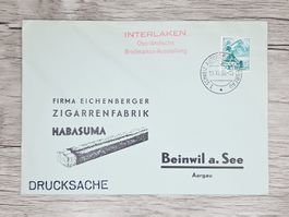 CL01 Enveloppe + Timbre Suisse 1938