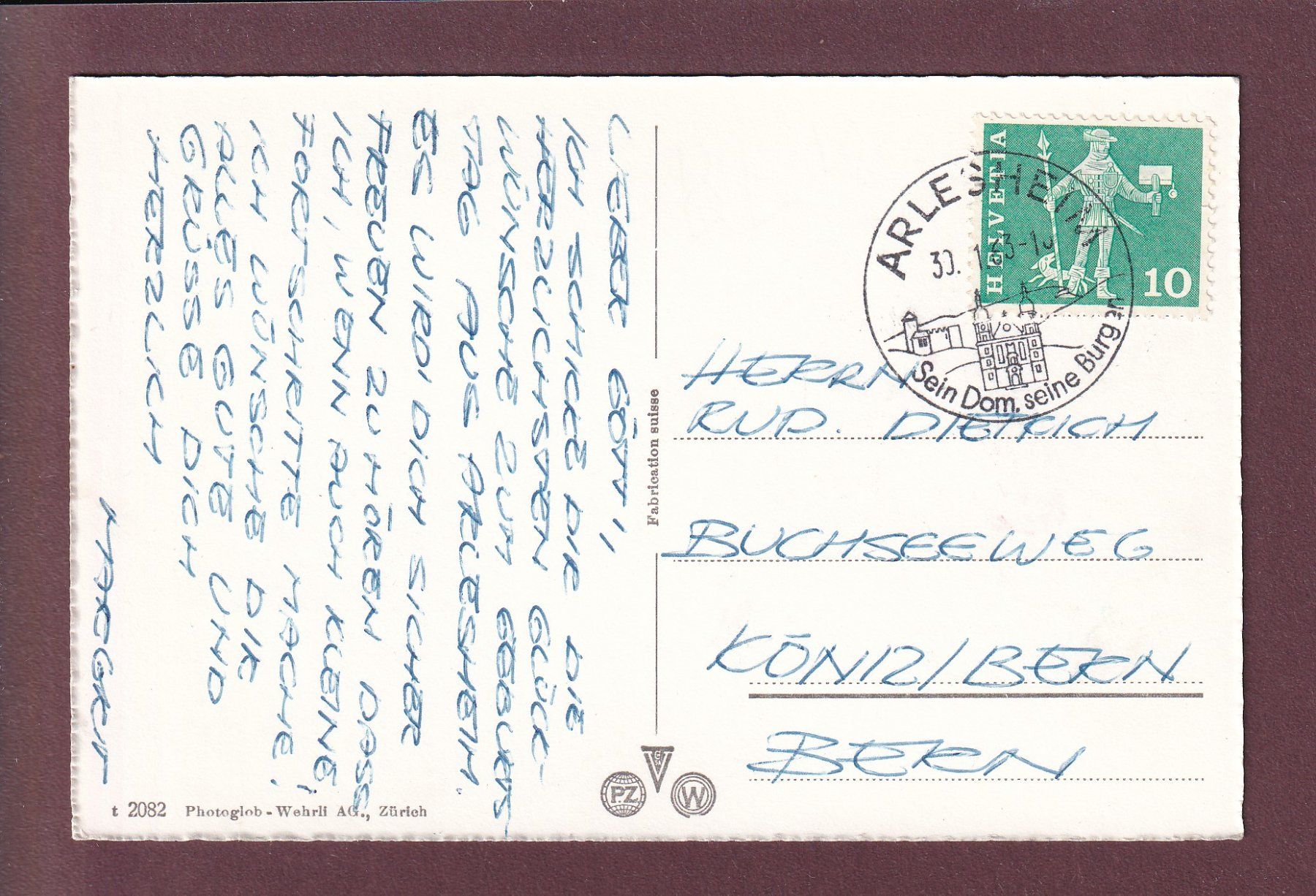 Cartes postales: ARLESHEIM - 1963 – D'occasion à Pully par nicecards 1