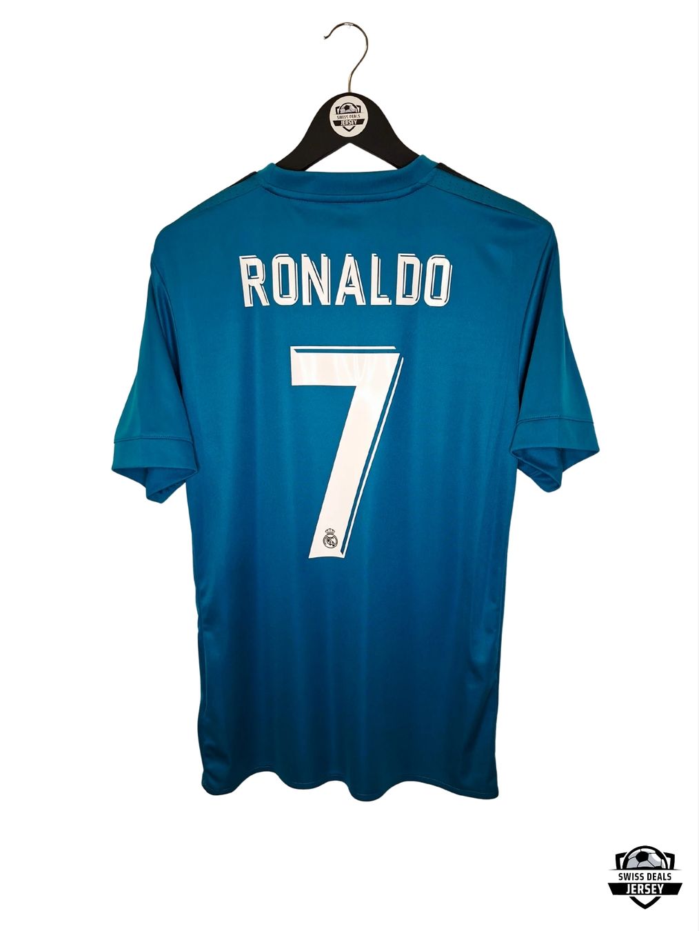 Real Madrid Leibchen & Hosen: RONALDO #7 Original Real Madrid 2017-18 Third Trikot – Gebraucht aus St-Léonard von SwissDealsJersey