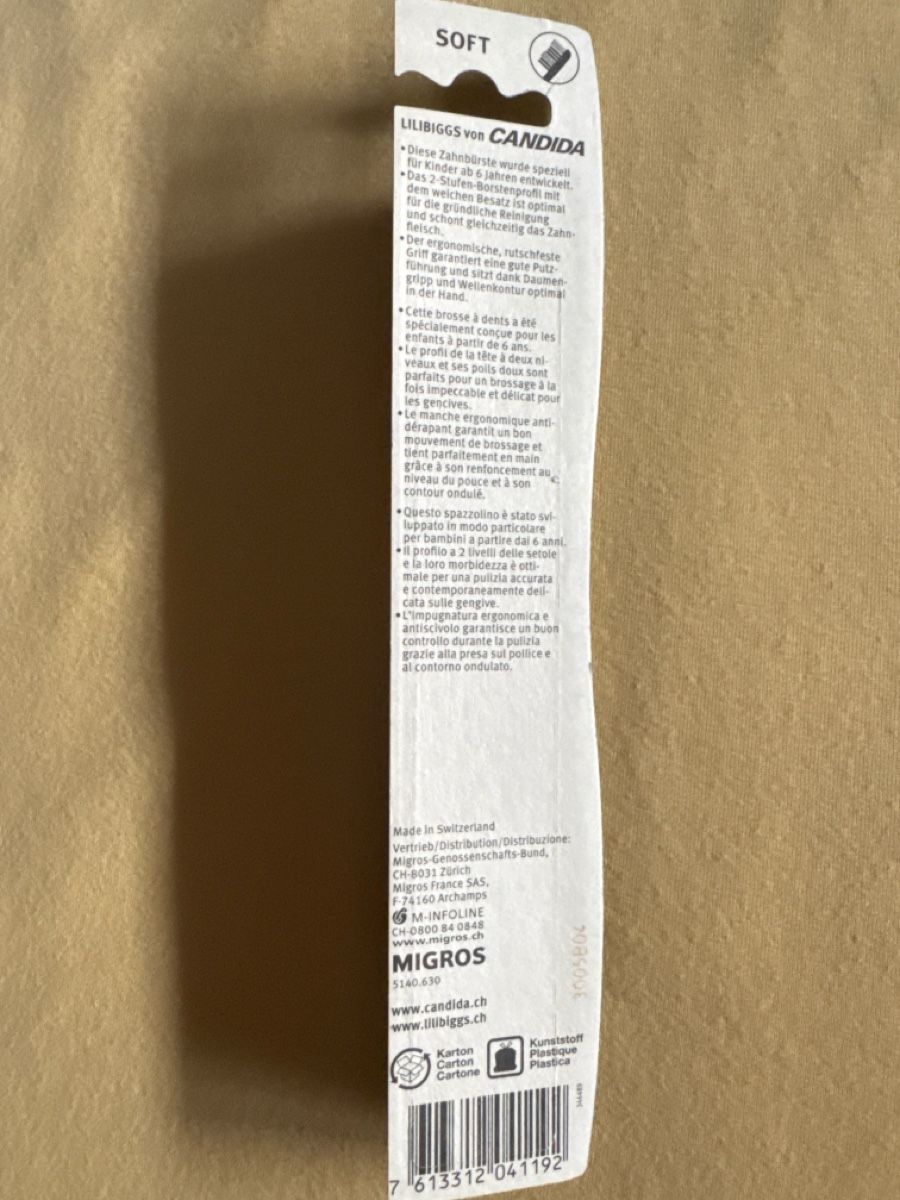 Cura dei denti: Zahnbürste LILIBIGGS CANDIDA Soft neu – Nuovo e nell'imballaggio originale da Horgen venduto da CS75 1