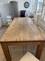 Stehtisch Holz mit 4 Barhockern weiss guter Zustand