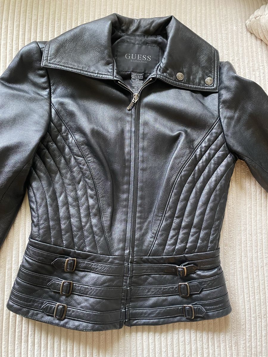 Guess Giacche: Guess Echt Lederjacke Leather Jacket Schwarz Veste XS – Nuovo (secondo la descrizione) da Langnau am Albis venduto da cynthia.jolene 5