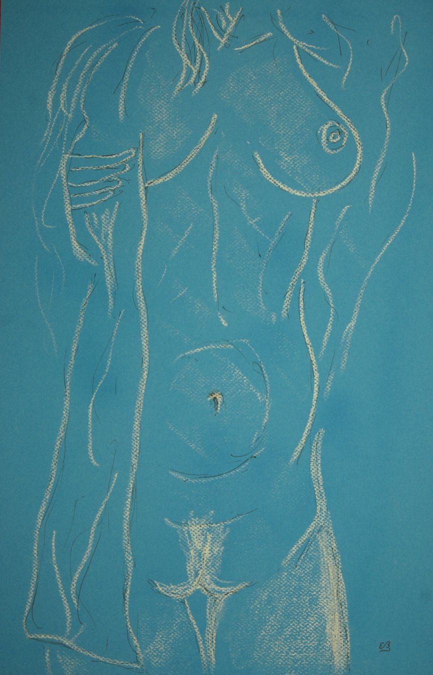 Gemälde: Zeichnung: Blue front – Neu (gemäss Beschreibung) aus Fribourg von erw_68dx