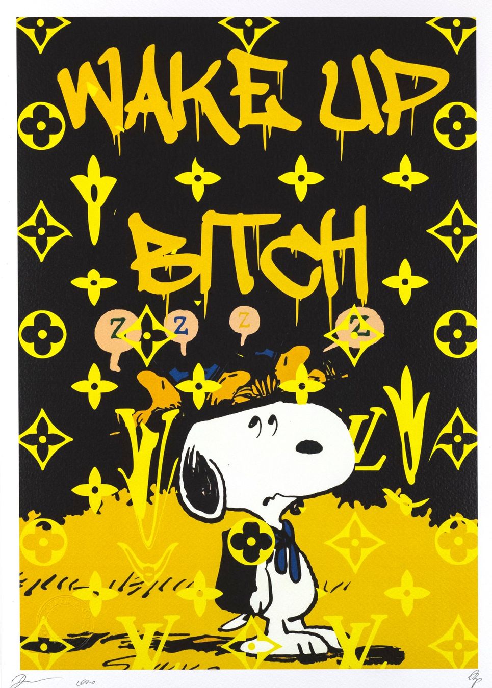 Poster & Bilder: Death, Wake up bitch, limitierter Kunstdruck – Neu (gemäss Beschreibung) aus Masein von KunstvonFrauen