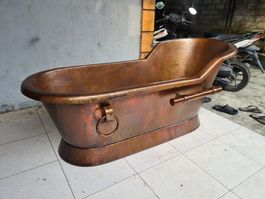 Freistehende Kupfer Badewanne Bad Spa Becken Kupferbadewanne