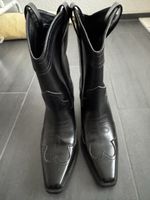 Schwarze Cowboy Stiefel, Grösse 39, Top Zustand für den Wint