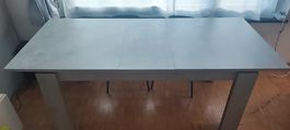 Tavolo da pranzo allungabile grigio usato con difetti