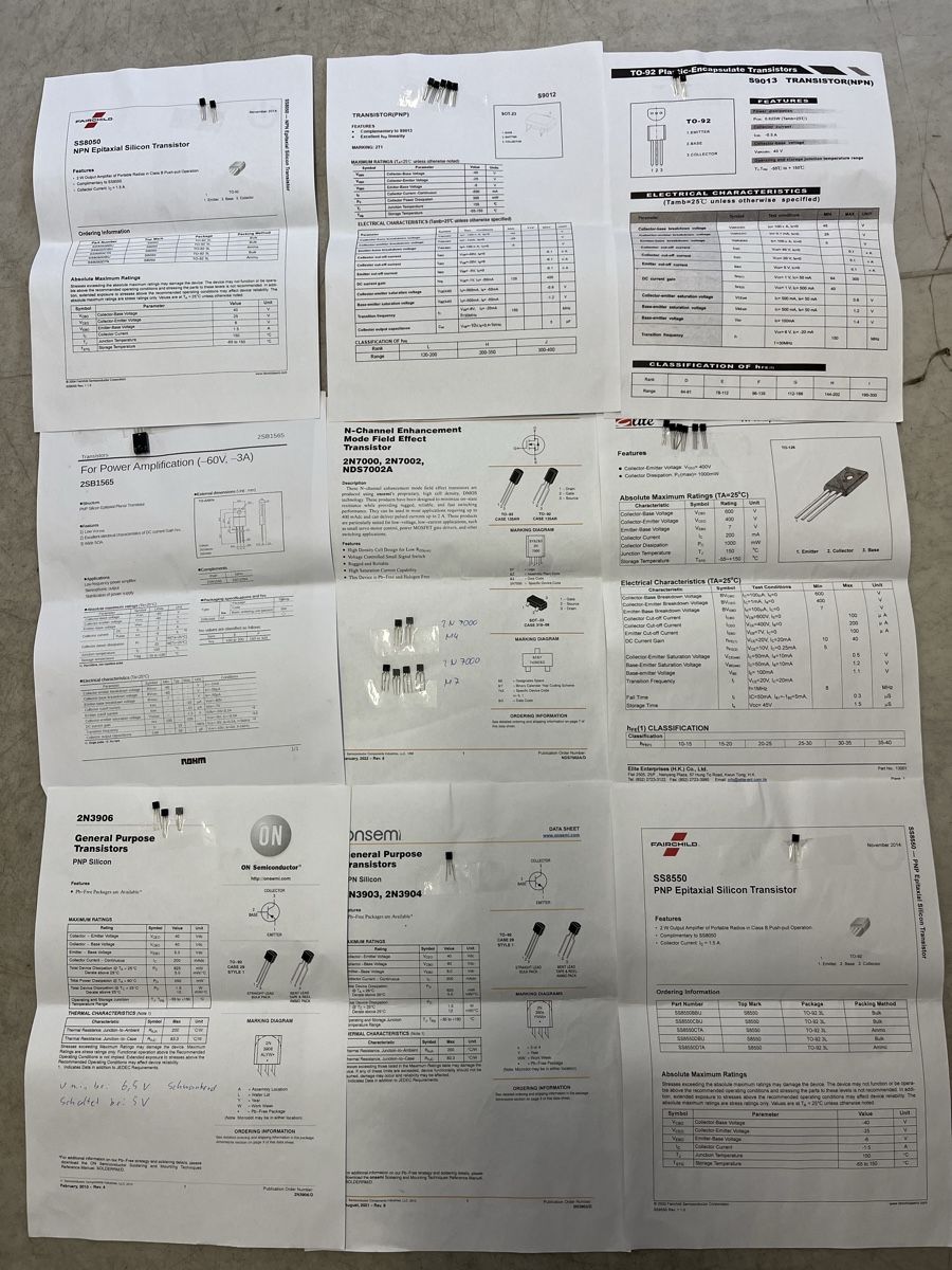 Elektronikbauteile: NPN PNP Transistoren Sortiment: 2N3906, S9013, SS8550 – Gebraucht aus Niederwil AG von VST92