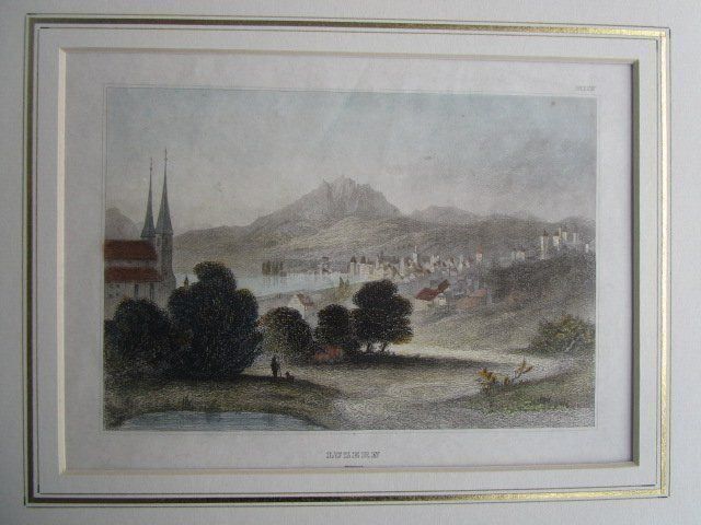 Stiche: Stahlstich - Luzern - altkoloriert – Gebraucht aus Luzern von Horoskop1 1