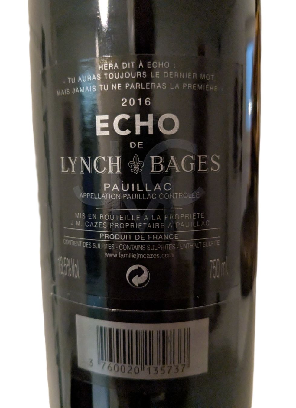 Lynch Bages Vino: ECHO de Lynch Bages 2016 – Nuovo (secondo la descrizione) da Giffers venduto da agu25 2