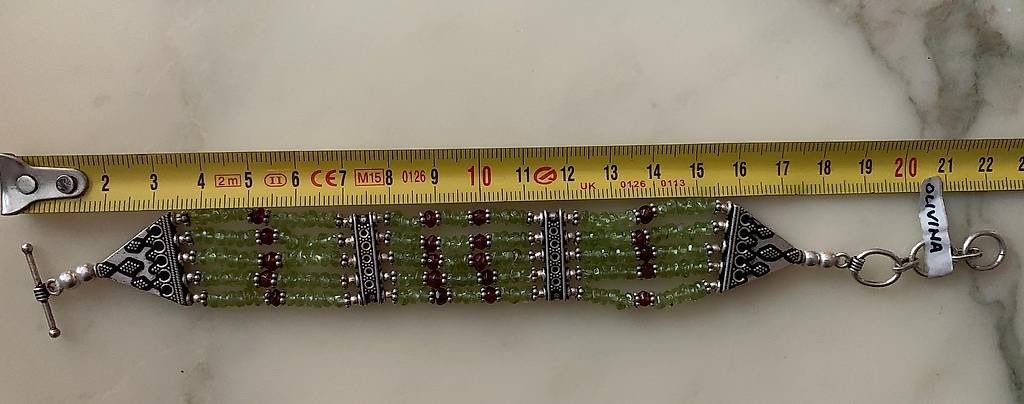 Ketten: Collana e braccialetto di granato rosso, olivina e argento – Neu (gemäss Beschreibung) aus Caslano von bri_5jft 2