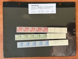 11er-Streifen Werbemarken, 1970, mit Kontrollaufdruck