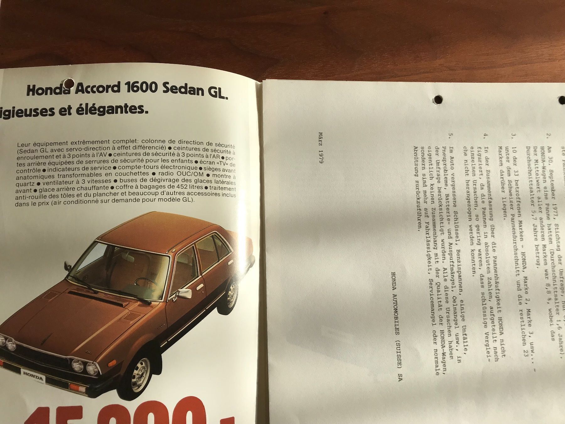 Honda Dokumente: Honda Prospekt – Gebraucht aus Balterswil von Jeko1967 1