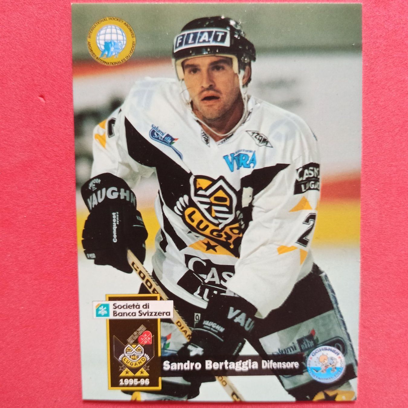 Carte collezionabili: Sandro Bertaggia - HC LUGANO - 1995/96 – Usato da Dübendorf venduto da kb86_MOVIE