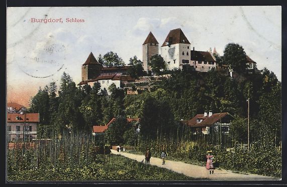 Cartoline postali: AK Burgdorf, Blick auf das Schloss – Usato da Berlin venduto da bartko-reher
