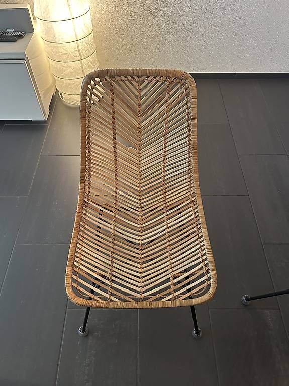 Sedie: 4 Stühle  Rattan / Korbgeflecht mit Metallgestell – Usato da Pfäffikon SZ venduto da andi_dru 2