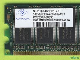 512MB Nanya PC3200U/DDR400 CL3 (6x)