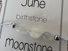 Bracelet mois de naissance - Pierre de lune pour juin