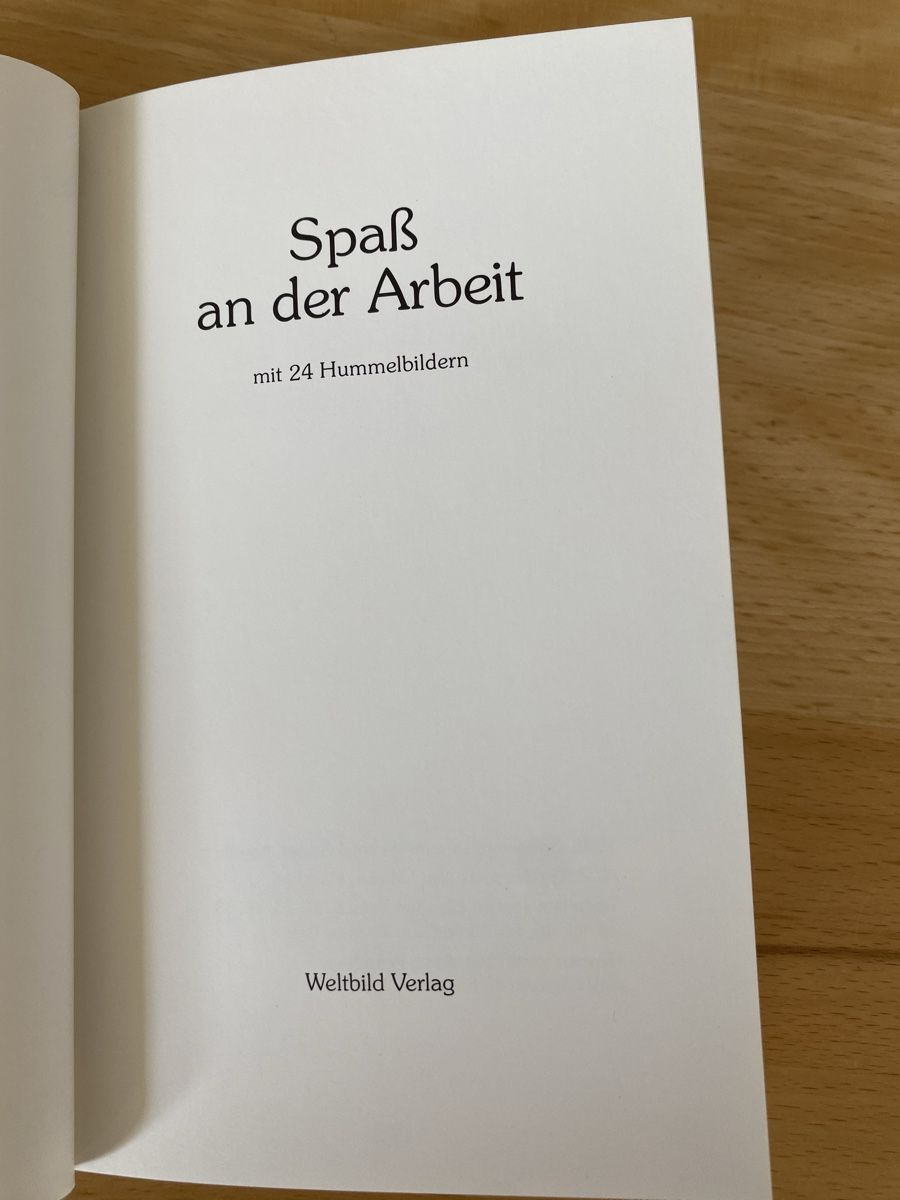 Bücher: Spass an der Arbeit/Büchlein mit Hummelbildern – Gebraucht aus Schwarzenburg von Michellu 2
