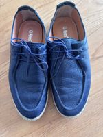 Blue Leather Summer Shoes