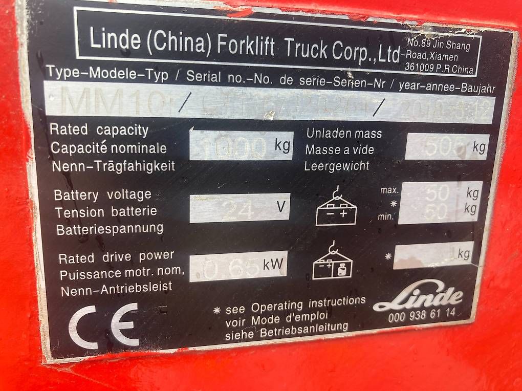 Carrelli elevatori e a forche: Hochhubwagen Linde MN10i Elektro – Usato da Rothenthurm venduto da FHS6418 4