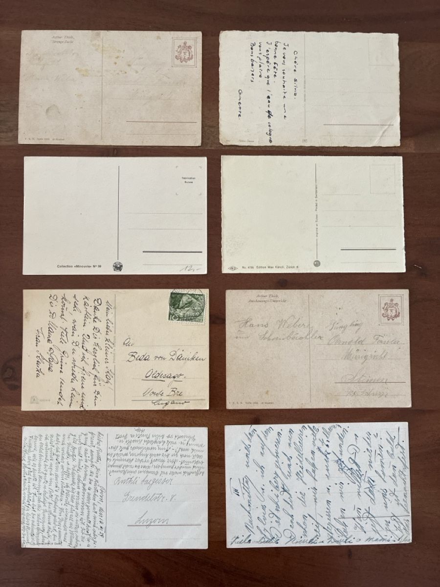 Cartoline postali: 16 Ansichtskarten Schweiz diverse mit Katzen Motiven – Usato da Oftringen venduto da Cla.vD.74 1