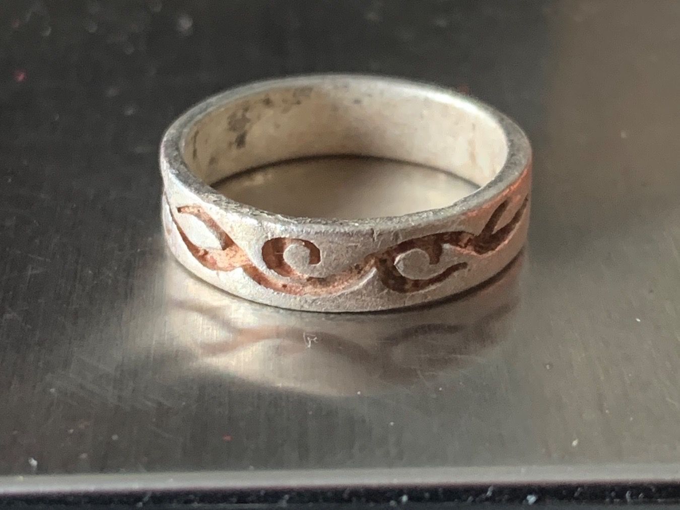 Ringe: Silberring Trible matt (56) – Gebraucht aus Dittingen von Bellevista 1