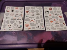 5 Bögen Hochzeitssticker, Scrapbooking, Stickers f Gästebuch