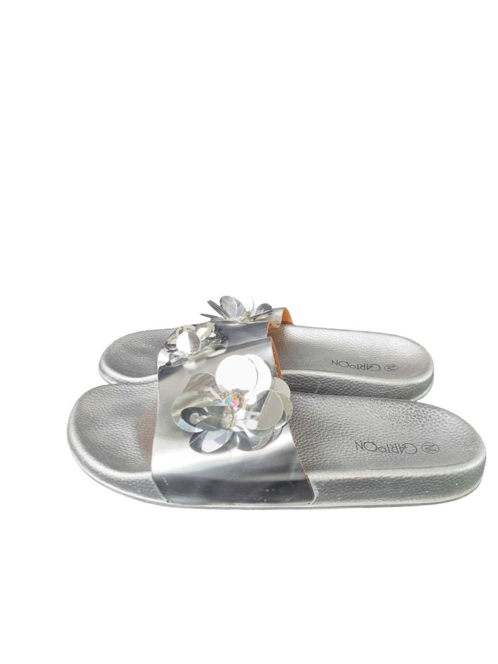 Damenschuhe: CARTOON Strandschuhe silber Gr.39 – Gebraucht aus Wangen b. Olten von Restwert_Wangen 2
